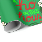 lelijke kerst santa claus ho huis cadeaupapier (Rol Hoek)