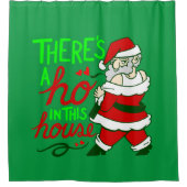 lelijke kerst santa claus ho huis douchegordijn (Voorkant)