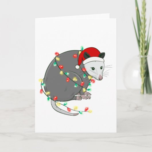 lelijke kerst santa claus opossum (Voorkant)