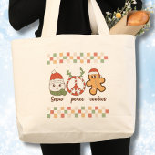 Lelijke Kerst shirt Retro Grote Tote Bag