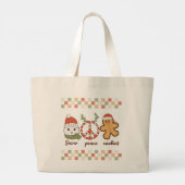 Lelijke Kerst shirt Retro Grote Tote Bag (Achterkant)