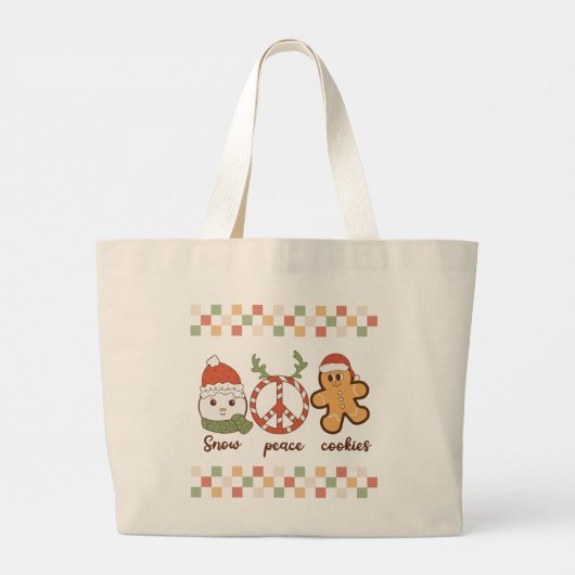 Lelijke Kerst shirt Retro Grote Tote Bag (Achterkant)
