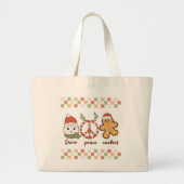 Lelijke Kerst shirt Retro Grote Tote Bag (Voorkant)