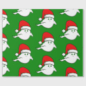 lelijke kerst spookachtig grof groen cadeaupapier (Vlak)