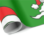 lelijke kerst spookachtig grof groen cadeaupapier (Rol Hoek)
