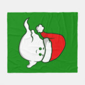 lelijke kerst spookachtig grof groen fleece deken (Voorkant (Horizontaal))