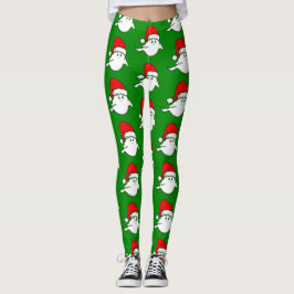 lelijke kerst spookachtig grof groen leggings