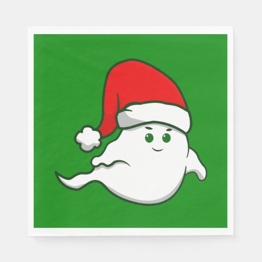 lelijke kerst spookachtig grof groen servet (Voorkant)