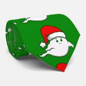 lelijke kerst spookachtig grof groen stropdas (Opgerold)