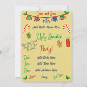 Lelijke Kerst Sweater Feest Kaart (Voorkant)