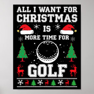 Lelijke Kerst T-Shirts Heren Droog Fit Golf Kerstm Poster