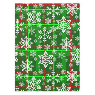 lelijke kerst tartan plaid sneeuwvlokken tafelkleed