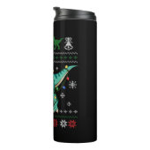 Lelijke kerst trui dinosaurus jongens Kinder pyjam Thermosbeker (Geroteerd rechts)