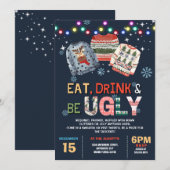 Lelijke kerst trui Eet Drink Lelijk zijn Kaart (Voorkant / Achterkant)