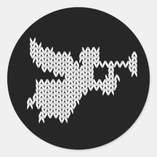 Lelijke kerst trui engel trompet religieus ronde sticker