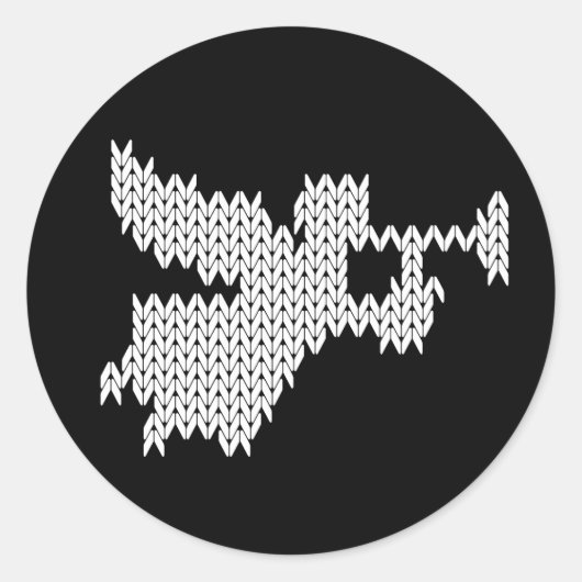 Lelijke kerst trui engel trompet religieus ronde sticker (Voorkant)