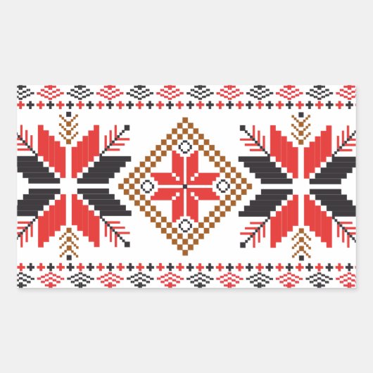 Lelijke kerst trui Fair Isle Rechthoekige Sticker (Voorkant)