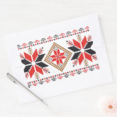 Lelijke kerst trui Fair Isle Rechthoekige Sticker (Envelop)