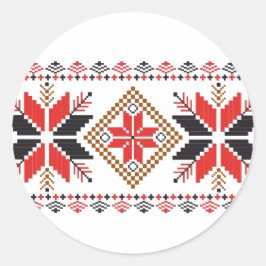 Lelijke kerst trui Fair Isle Ronde Sticker