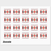 Lelijke kerst trui Fair Isle Vierkante Sticker (Vel)