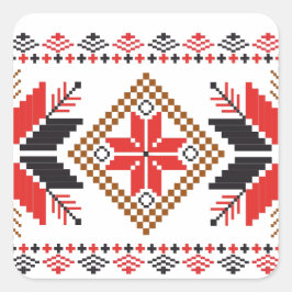 Lelijke kerst trui Fair Isle Vierkante Sticker