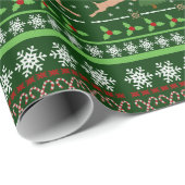 Lelijke kerst trui geïnspireerd vakantie cadeaupapier (Rol Hoek)