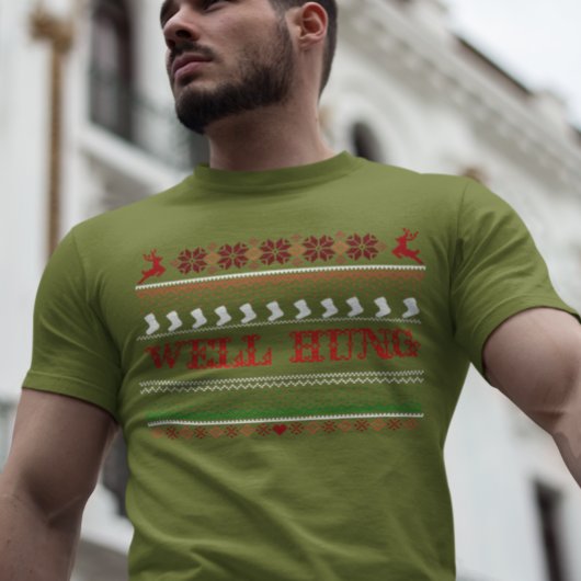 Lelijke kerst trui grappig goed gehangen kous t-shirt