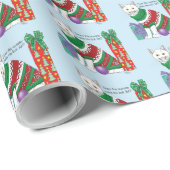 Lelijke kerst trui Grappige kat Cadeaupapier (Rol Hoek)