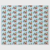 Lelijke kerst trui Grappige kat Cadeaupapier (Vlak)