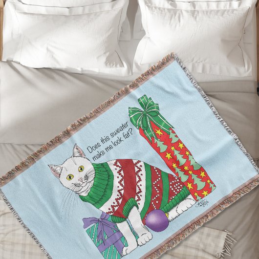 Lelijke kerst trui grappige kat deken