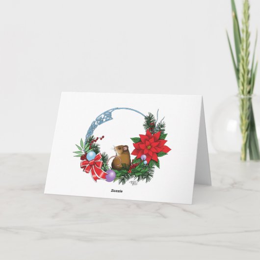 Lelijke kerst trui grappige kat feestdagen kaart (Achterkant)