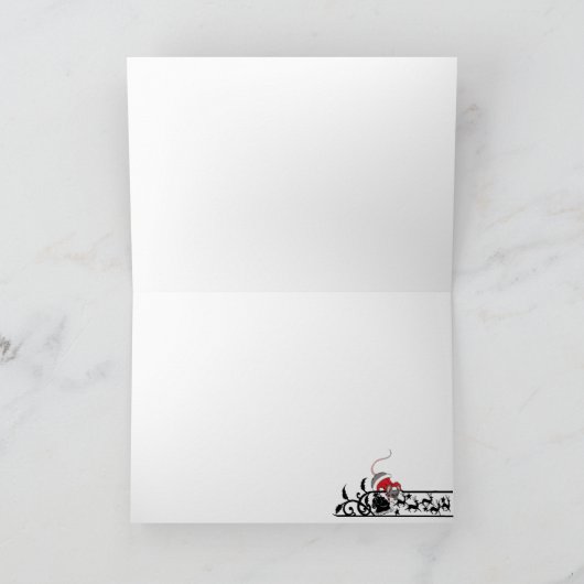 Lelijke kerst trui grappige kat feestdagen kaart (Binnen)