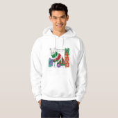 Lelijke kerst trui grappige kat hoodie (Voorkant volledig)