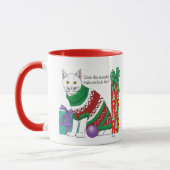 Lelijke kerst trui grappige kat mok (Links)