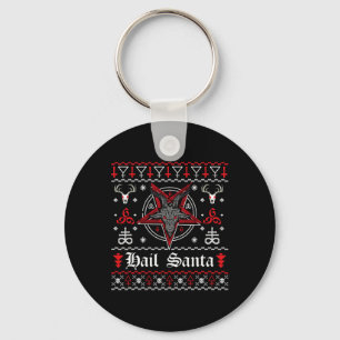 Lelijke kerst trui hail Santa Pentagram Xmas S Sleutelhanger