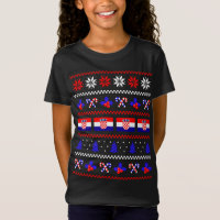 Lelijke kerst trui Kroatië vlag, half Kroatisch