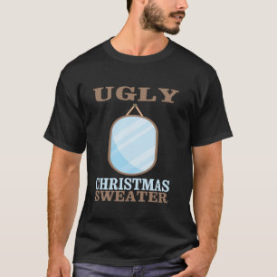 Lelijke kerst trui met spiegel Graphic Funny X T-shirt