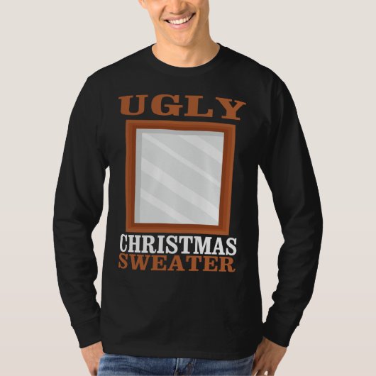 Lelijke kerst trui met spiegel Graphic Funny X T-shirt (Voorkant)