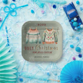 Lelijke kerst trui  papier Borden Papieren Bordje (Feest)