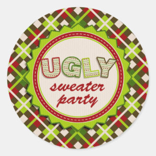 Lelijke kerst trui Party Sticker