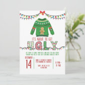 Lelijke kerst trui Party Tacky vakantie feest Kaart (Staand voorkant)