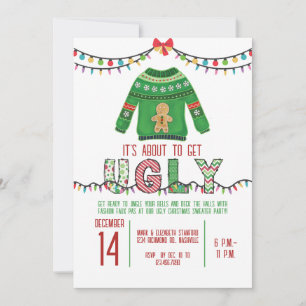 Lelijke kerst trui Party Tacky vakantie feest Kaart