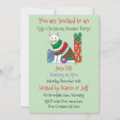 Lelijke kerst trui Party uitnodigen Kaart (Voorkant)