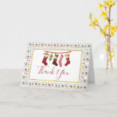 Lelijke kerst trui patroon dank u kaart (Gele Bloem)