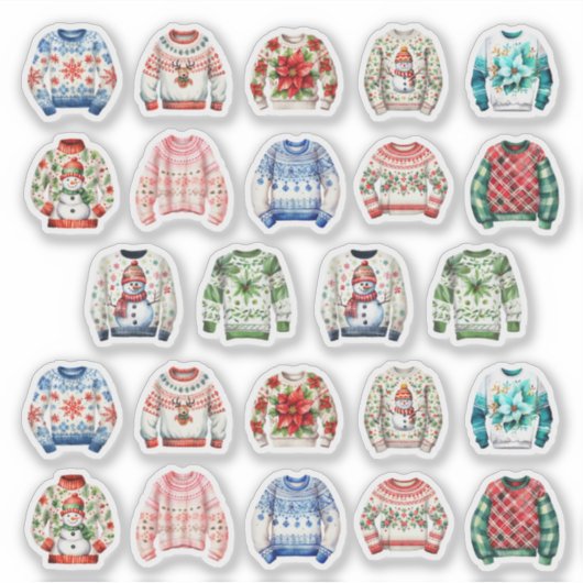 Lelijke Kerst Trui Planner Kalender Stickers (Voorkant)