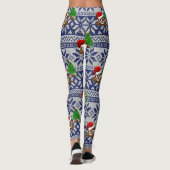 lelijke kerst trui poop emoji leggings (Achterkant)