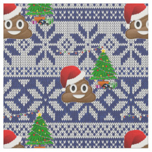 lelijke kerst trui poop emoji stof