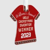 Lelijke kerst trui prijs ornament (voorkant)