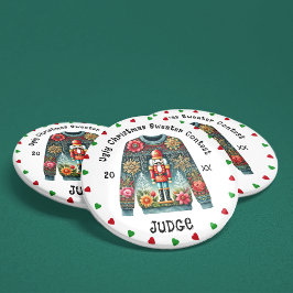 Lelijke kerst trui rechter ronde button 7,6 cm