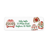 Lelijke kerst trui retour adres label (Voorkant)